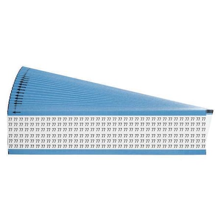 Brady Wire Markers, Legend 77, Black/White, PK25 WM-77-PK