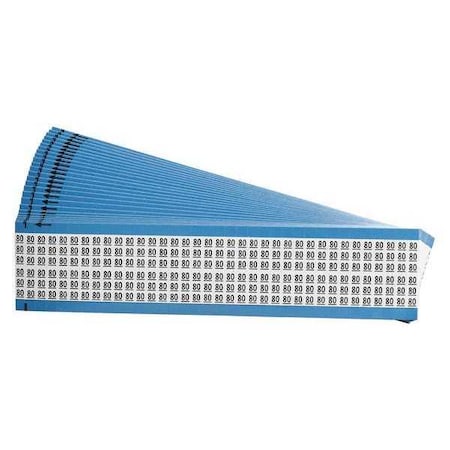 Brady Wire Markers, Legend 80, Black/White, PK25 WM-80-PK