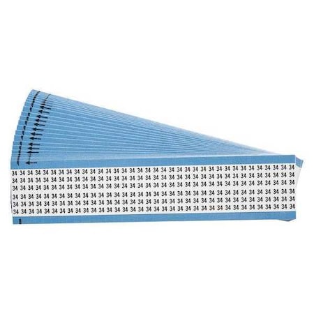 Brady Wire Markers, Legend 34, Black/White, PK25, WM-34-PK WM-34-PK