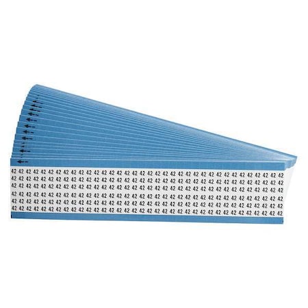 Brady Wire Markers, Legend 42, Black/White, PK25, WM-42-PK WM-42-PK