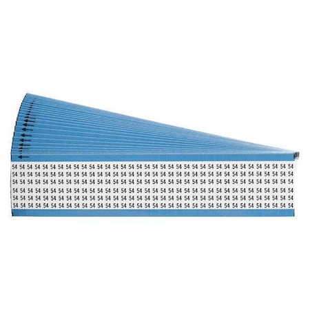 Brady Wire Markers, Legend 54, Black/White, PK25, WM-54-PK WM-54-PK