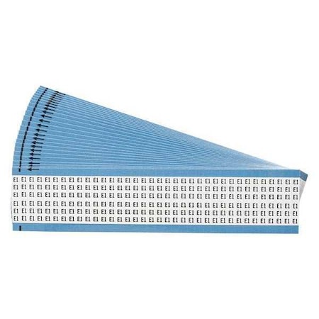 Brady Wire Markers, Legend E1, Black/White, PK25 WM-E1-PK