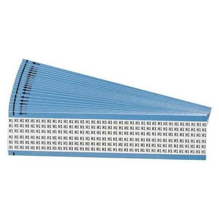 Brady Wire Markers, Legend H1, Black/White, PK25 WM-H1-PK