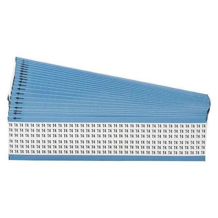 Brady Wire Markers, Legend T4, Black/White, PK25 WM-T4-PK