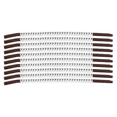 Brady Clip Sleeve Wire Mrkrs, 7, Blk/Wht, PK10, SCN15-7 SCN15-7