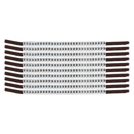 Brady Clip Sleeve Wire Mrkrs, B, Blk/Wht, PK10, SCN15-B SCN15-B