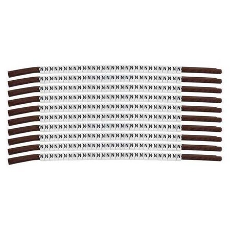 Brady Clip Sleeve Wire Mrkrs, N, Blk/Wht, PK10, SCN15-N SCN15-N