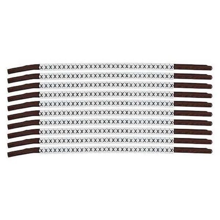 Brady Clip Sleeve Wire Mrkrs, X, Blk/Wht, PK10, SCN15-X SCN15-X