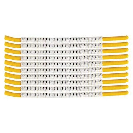 Brady Clip Sleeve Wire Mrkrs, 1, Blk/Wht, PK10, SCN18-1 SCN18-1
