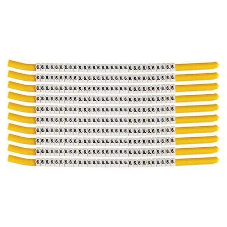 Brady Clip Sleeve Wire Mrkrs, 6, Blk/Wht, PK10, SCN18-6 SCN18-6
