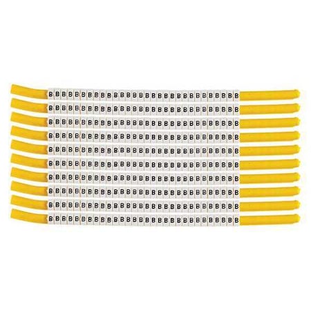 Brady Clip Sleeve Wire Mrkrs, B, Blk/Wht, PK10, SCN18-B SCN18-B