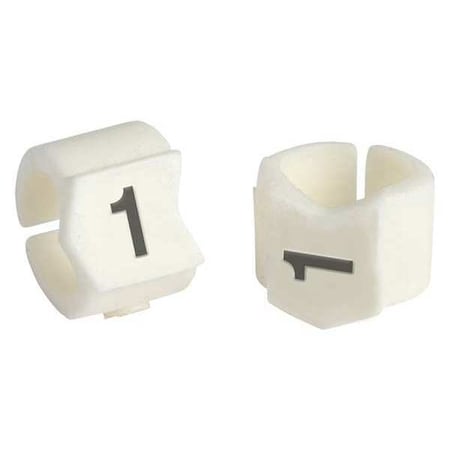 Brady Clip Sleeve Wire Mrkrs, 1, Blk/Wht, PK50, SCN23-1 SCN23-1