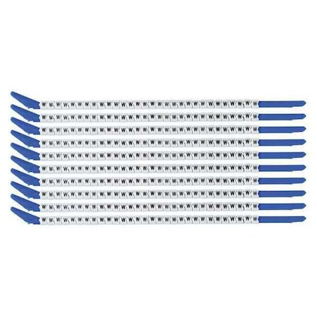 Brady Clip Sleeve Wire Mrkrs, W, Blk/Wht, PK10 SCN13-W