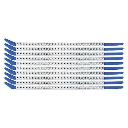Brady Clip Sleeve Wire Mrkrs, X, Blk/Wht, PK10, SCN13-X SCN13-X