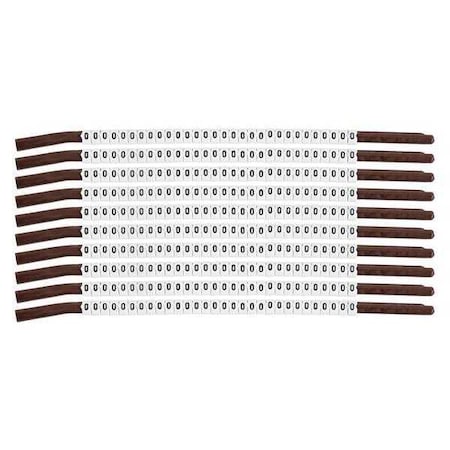 Brady Clip Sleeve Wire Mrkrs, 0, Blk/Wht, PK10, SCN15-0 SCN15-0