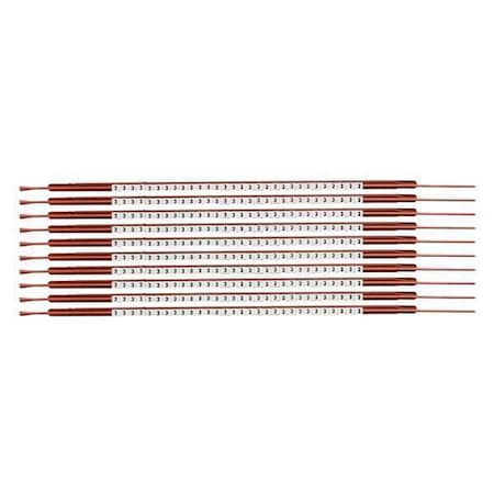 Brady Clip Sleeve Wire Mrkrs, 3, Blk/Wht, PK10, SCN03-3 SCN03-3