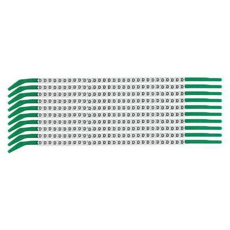 Brady Clip Sleeve Wire Mrkrs, D, Blk/Wht, PK10, SCN09-D SCN09-D