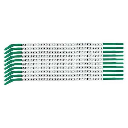 Brady Clip Sleeve Wire Mrkrs, F, Blk/Wht, PK10 SCN09-F