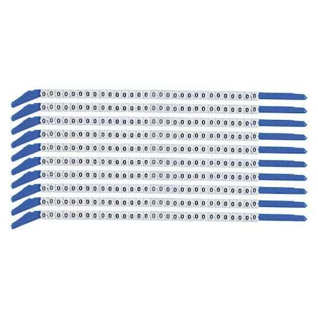 Brady Clip Sleeve Wire Mrkrs, 0, Blk/Wht, PK10, SCN13-0 SCN13-0