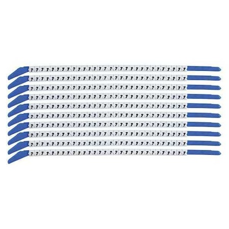 Brady Clip Sleeve Wire Mrkrs, 7, Blk/Wht, PK10, SCN13-7 SCN13-7