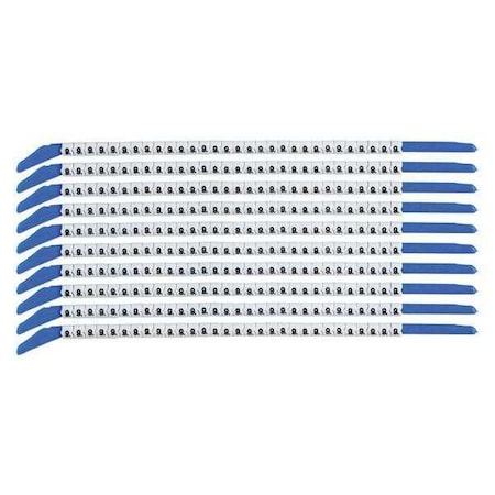 Brady Clip Sleeve Wire Mrkrs, 9, Blk/Wht, PK10, SCN13-9 SCN13-9
