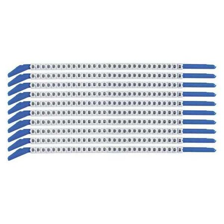 Brady Clip Sleeve Wire Mrkrs, B, Blk/Wht, PK10, SCN13-B SCN13-B