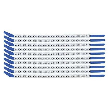 Brady Clip Sleeve Wire Mrkrs, N, Blk/Wht, PK10, SCN13-N SCN13-N