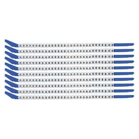Brady Clip Sleeve Wire Mrkrs, O, Blk/Wht, PK10 SCN13-O-CAP