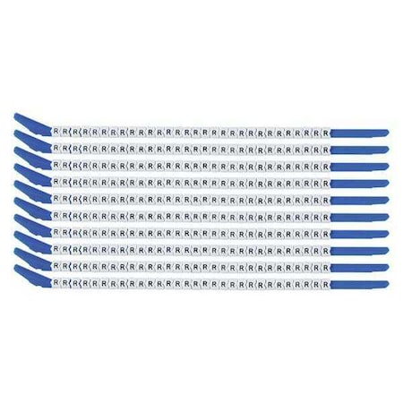 Brady Clip Sleeve Wire Mrkrs, R, Blk/Wht, PK10 SCN13-R