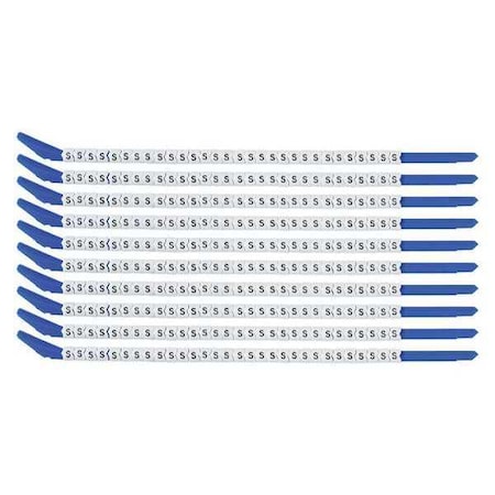 Brady Clip Sleeve Wire Mrkrs, S, Blk/Wht, PK10 SCN13-S