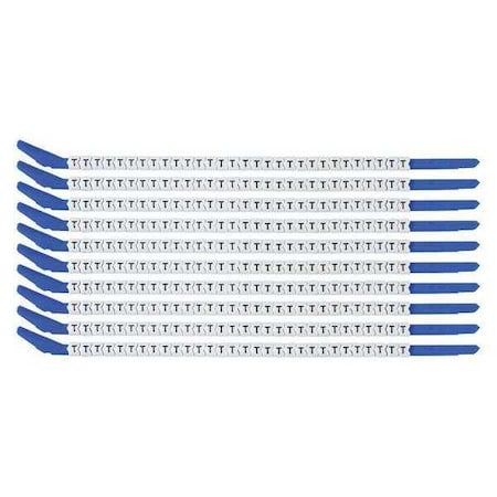 Brady Clip Sleeve Wire Mrkrs, T, Blk/Wht, PK10 SCN13-T
