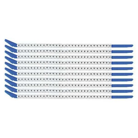 Brady Clip Sleeve Wire Mrkrs, V, Blk/Wht, PK10 SCN13-V