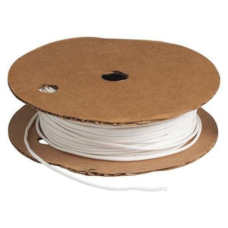 Brady Heat Shrink Tube, 0.089 in, White, 100 ft PVC-12