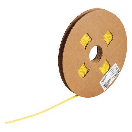 Brady Heat Shrink Label, 3:1 I.D. Shrink Ratio, Yellow, 90 ft PS-C-187-YL