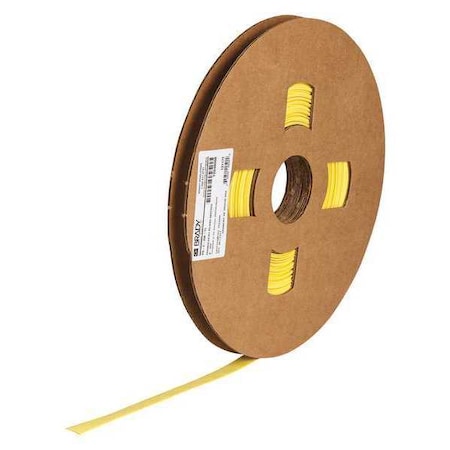 Brady Heat Shrink Label, 3:1 I.D. Shrink Ratio, Yellow, 90 ft PS-C-250-YL