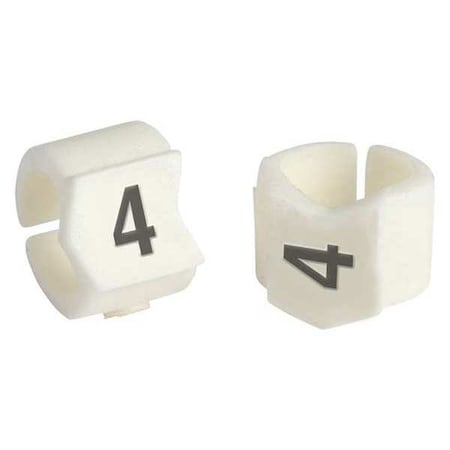 Brady Clip Sleeve Wire Mrkrs, 4, Blk/Wht, PK50, SCN23-4 SCN23-4