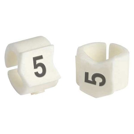 Brady Clip Sleeve Wire Mrkrs, 5, Blk/Wht, PK50 SCN23-5