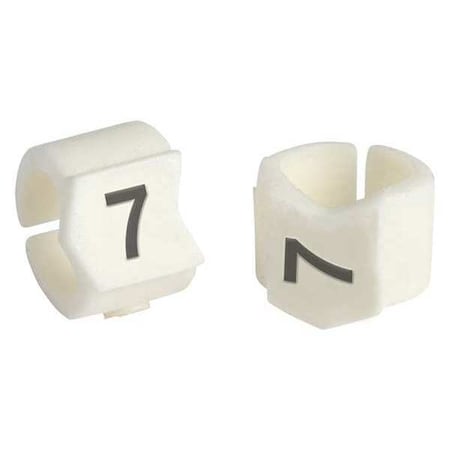 Brady Clip Sleeve Wire Mrkrs, 7, Blk/Wht, PK50, SCN23-7 SCN23-7