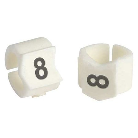 Brady Clip Sleeve Wire Mrkrs, 8, Blk/Wht, PK50 SCN23-8