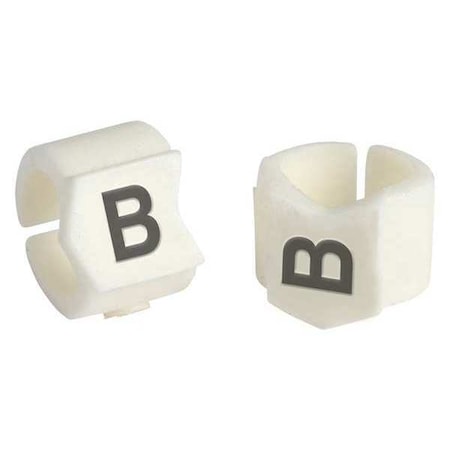 Brady Clip Sleeve Wire Mrkrs, B, Blk/Wht, PK50 SCN23-B
