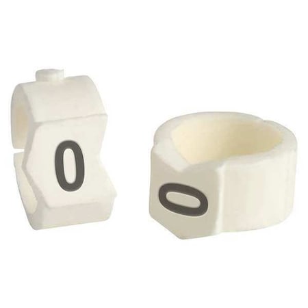 Brady Clip Sleeve Wire Mrkrs, 0, Blk/Wht, PK50, SCN36-0 SCN36-0