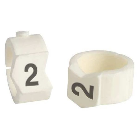 Brady Clip Sleeve Wire Mrkrs, 2, Blk/Wht, PK50, SCN36-2 SCN36-2