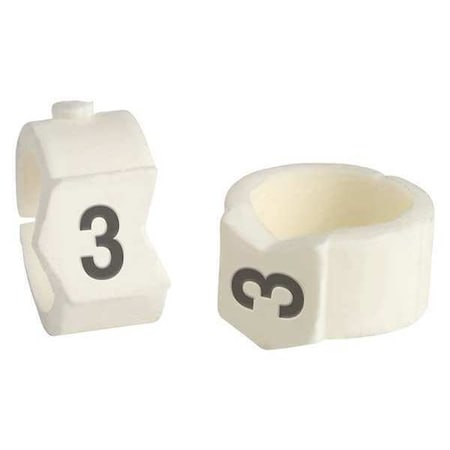 Brady Clip Sleeve Wire Mrkrs, 3, Blk/Wht, PK50, SCN36-3 SCN36-3