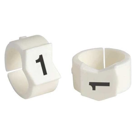 Brady Clip Sleeve Wire Mrkrs, 1, Blk/Wht, PK50, SCN45-1 SCN45-1