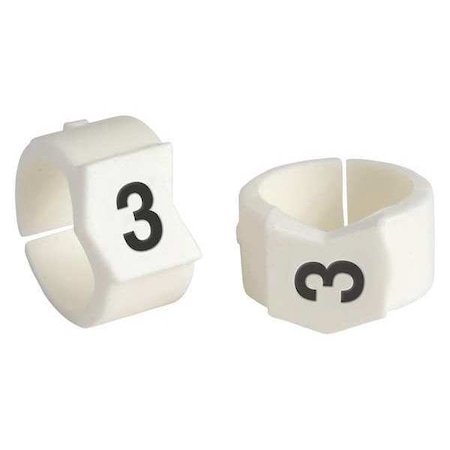 Brady Clip Sleeve Wire Mrkrs, 3, Blk/Wht, PK50, SCN45-3 SCN45-3