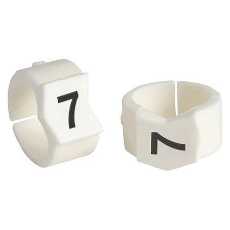 Brady Clip Sleeve Wire Mrkrs, 7, Blk/Wht, PK50, SCN45-7 SCN45-7