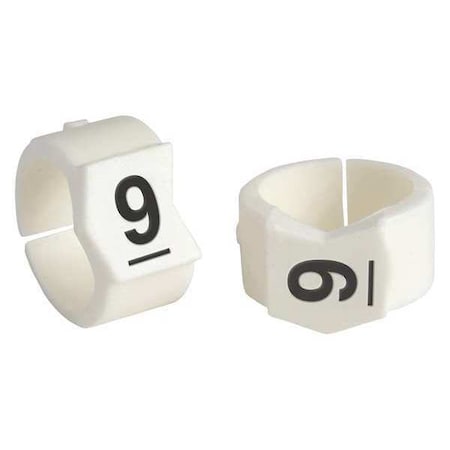 Brady Clip Sleeve Wire Mrkrs, 9, Blk/Wht, PK50, SCN45-9 SCN45-9