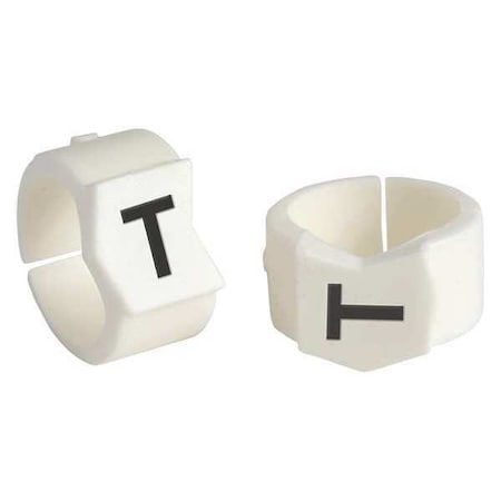 Brady Clip Sleeve Wire Mrkrs, T, Blk/Wht, PK50, SCN45-T SCN45-T