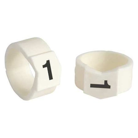 Brady Clip Sleeve Wire Mrkrs, 1, Blk/Wht, PK50, SCN61-1 SCN61-1