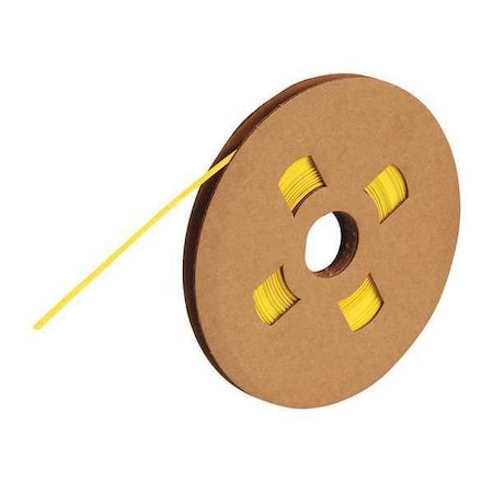 Brady Heat Shrink Label, 3:1 I.D. Shrink Ratio, Yellow, 100 ft PS-C-125-YL